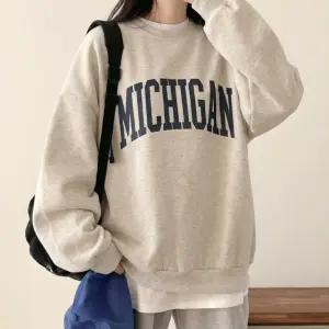 기모 미시간 여성맨투맨 티셔츠