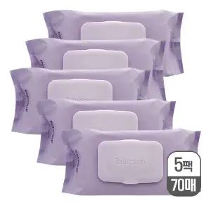 베베숲 프리미어 plus 물티슈 캡형 70매 5개 / 아기물티슈 두꺼운 엠보싱