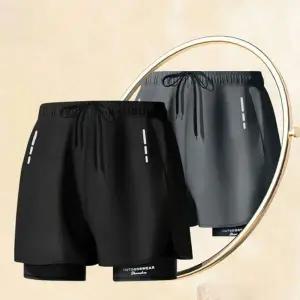 [골드스마일]남성용 여름 수영 팬츠 이너 레터링 트레이닝 바지 레이닝 하의