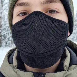 (국산) 김서림방지 에어홀 겨울 방한 남성용 기모 마스크-숨쉬기 편한 운동 스포츠 골프 달리기 동계마스크