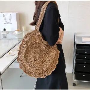 ( )당일 플라워 빅 숄더백 라탄백 왕골가방 여름 휴가 가방