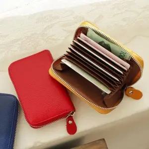 [하프클럽/]F009-1 블루마운트 천연소가죽 지퍼 카드지갑