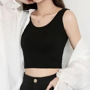 여성 나시티 크롭탑 크롭티 나시 여자 민소매 3색