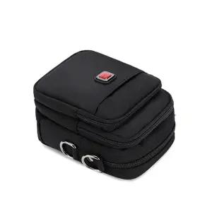 [다잇템] 남성용 크로스백 검정 여행용 라이트 멀티포켓