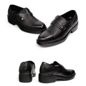 소가죽 슬립온 구두 키높이 밑창 입체패턴 직장인구두 WF0D852