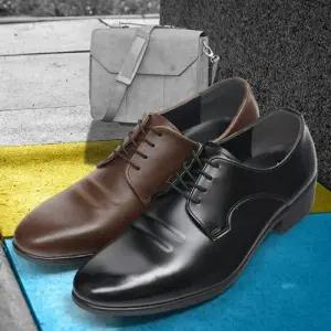 레이스업 디자인 4cm 키높이 빅사이즈 남자 구두 WF05EAB