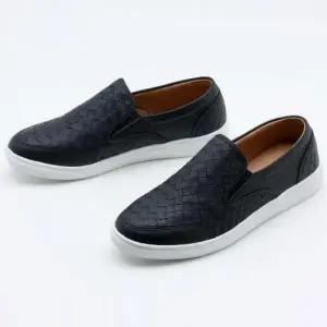 패턴 남자 슬립온 운동화 발등밴딩 국산 발편한 신발 WF01E4F