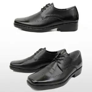천연가죽 클래식 남성 구두 키높이 각진 앞코 수트룩 WF01E1A