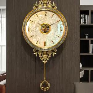 벽시계 자개 고급 원형 거실 레트로 디자인 아날로그