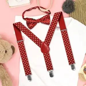 땡땡이 어린이 멜빵 레드 WF060FA