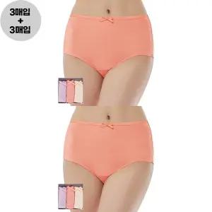 [제임스딘]제임스딘 여삼각 부인용 맥시 팬티 모달 인견 여름용 여성삼각팬티 6종 세트