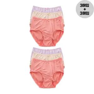 [제임스딘]제임스딘 여성삼각팬티 엄마 할머니 부인용 맥시 모달 인견 팬티 6매입 세트