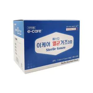 이케어 멸균거즈 3호 7.5cm x 7.5cm 8겹 (5매 20포)/탈지면 거즈 의료용 약국용
