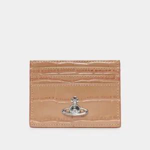 26SS 엠보스 크로크다일 레더 여성 카드지갑 54030004W L0098 G407