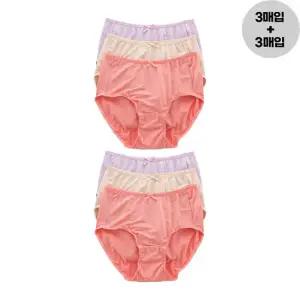 제임스딘 여성삼각팬티 엄마 할머니 부인용 맥시 모달 인견 팬티 6매입 세트