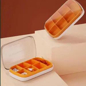 [콩심팥심]케이스 오렌지 보관함 휴대용 알약 여행용 약케이스
