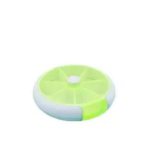 [콩심팥심]요일별 회전 알약 보관함 원형 7칸 다용도 약통 그린