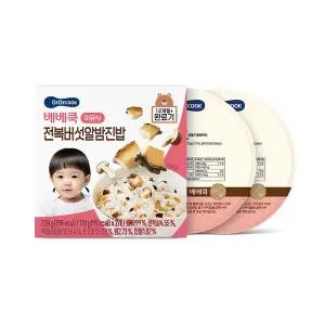 [보리보리/베베쿡]실온이유식 완료기 전복버섯알밤진밥 1박스 (110g x 2개입)