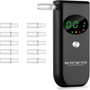 케톤 추적을 위한 홈 브레스 분석기 전문가용 케톤증 측정기 - 10개의 교체 가능한 마우스피스가 있는 미니