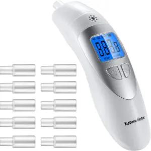 전문 케토시스 측정기 - 검사를 위한 가정용 호흡 미니 케톤 분석기 및 10개의 마우스피스로 입안의 케톤을