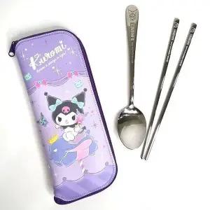 쿠로미 올스텐 수저 젓가락 지퍼 케이스 세트 1P 초등 (WFGOJRY)