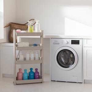 [리빙숲]틈새수납장 4단/이동식 트롤리/세탁실/욕실/수납선반/틈새선반/선반수납장