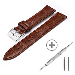 [타임뷰] 스퀘어버클 가죽시계밴드 시계줄 브라운 12mm 14mm 16mm 18mm 20mm 22mm 24mm