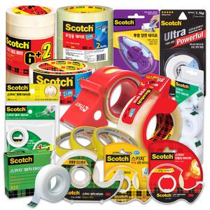 스카치 테이프 디스펜서 리필 12MM 박스 포장용 투명 양면 사무용품