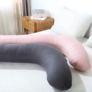 준앤종 숙면 꿀잠 바디필로우 롱쿠션 안고자는 긴베개 L자형 솜포함