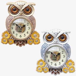 인테리어 무소음 벽시계 해바라기부엉이T/탁상시계 겸용/예쁜 장식품 디자인 장식소품 집들이결혼개업선물