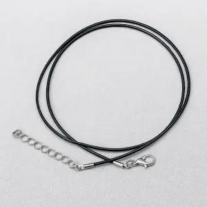 N0270w 검정 기본 로프 목걸이줄 끈 가죽 3사이즈