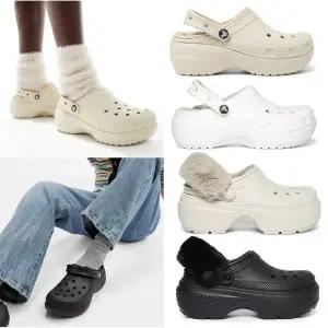 [크록스] 플랫폼 라인드 털실내화 털크록스 택일