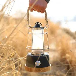 카르닉 빈티지로프 감성 캠핑랜턴 충전식 캠핑등 배터리 포함