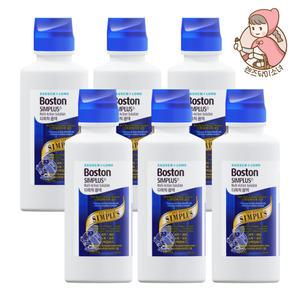 보스톤 심플러스 120ml 6개 하드렌즈 드림렌즈 세척액 보존액 단백질제거 다목적 멀티용액