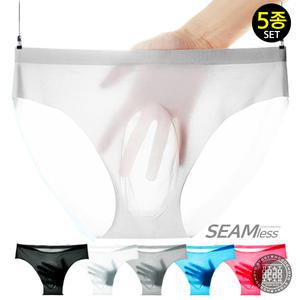 쿨삼각팬티 시원한 5종세트 남자,남성 여름 누드삼각팬티 투명 쿨냉감
