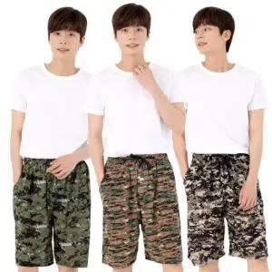 남성 밀리터리 5부바지 까실이 시원한 여름 쿨팬츠 피서 휴가 반