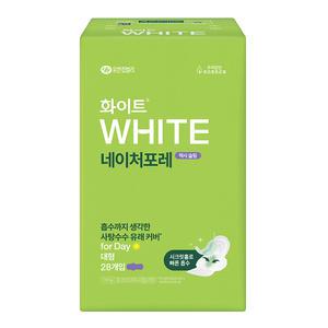 화이트 생리대 네이처포레 맥시슬림(날개형) 대형(28P) x 1팩