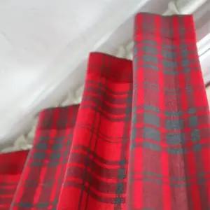 [텐바이텐]타탄체크 선염 커튼 - 레드