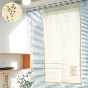 [텐바이텐][모모제작소]심플 패랭이꽃 자수 북유럽 코튼 가리개커튼 79x136