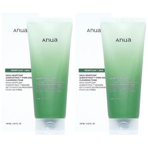 아누아 어성초 쿼세티놀 모공 딥 클렌징 폼 150ml x 2개 쫀쫀한 거품력을 선사