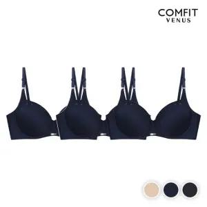 [컴핏비너스] 에브리데이+ 세미보정 와이어 브라 3매입(SSET812)