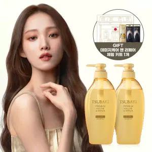 [츠바키] 프리미엄 볼륨 & 리페어 샴푸 450ml 2개 + 데미지 3종  체험키트