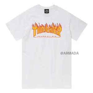 [트레셔]트레셔 플레임 불꽃 반팔티셔츠_화이트