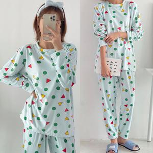 겨울 극세사 성인 남여공용 도형짱구 수면잠옷 상하세트