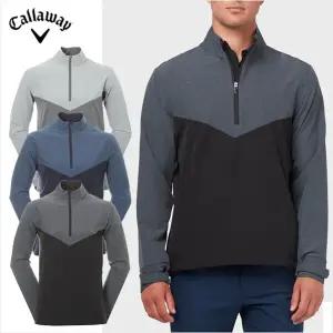 골프웨어 남성 라운딩집업 바람막이 / 히티드 1/4 집 윈드자켓 / CGRFB032 015 409