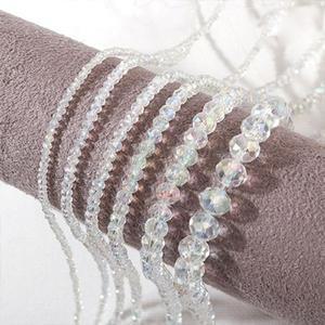 비즈아이 [2-459]크리스탈 론델컷 1/2/3/4/6/8mm 고온전기도금 크리AB ,1줄