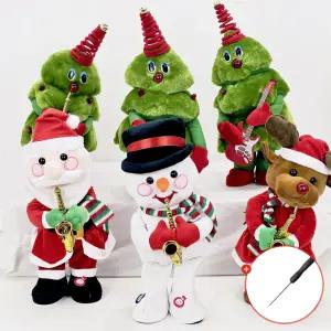 춤추는 크리스마스 트리인형 움직이는 멜로디 산타인형 6종