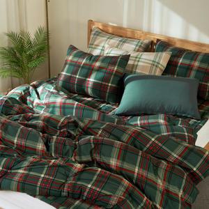 체크 사계절 차렵이불 옥수수솜 가을 겨울 이불패드 침대 침구 세트 슈퍼싱글