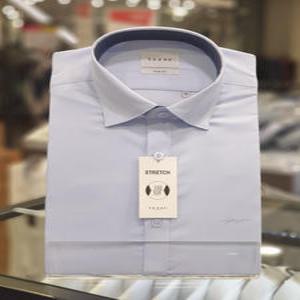 [예작] 블루 스냅버튼 사방스판 링클프리 슬림핏셔츠  YJ4 SBS 154 BL