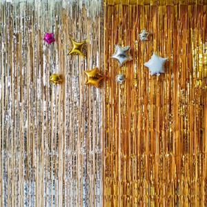 반짝이커튼 이벤트 포토존 벽 장식 파티 은박 골드 핑크 수술